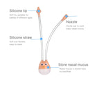 Newborn Baby Nasal Aspirator | Soft Silicone Nose Cleaner with Anti-Backflow Design | Safe & Gentle Suction Tool for Infants
