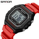 SANDA 2156 Men’s Military Sport Watch | Water-Resistant Digital Wristwatch with LED Display & Stopwatch