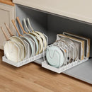 Adjustable Kitchen Pull-Out Pot Rack – Sliding Cupboard Organizer Tray for Pots, Pans & Dishes 🧺