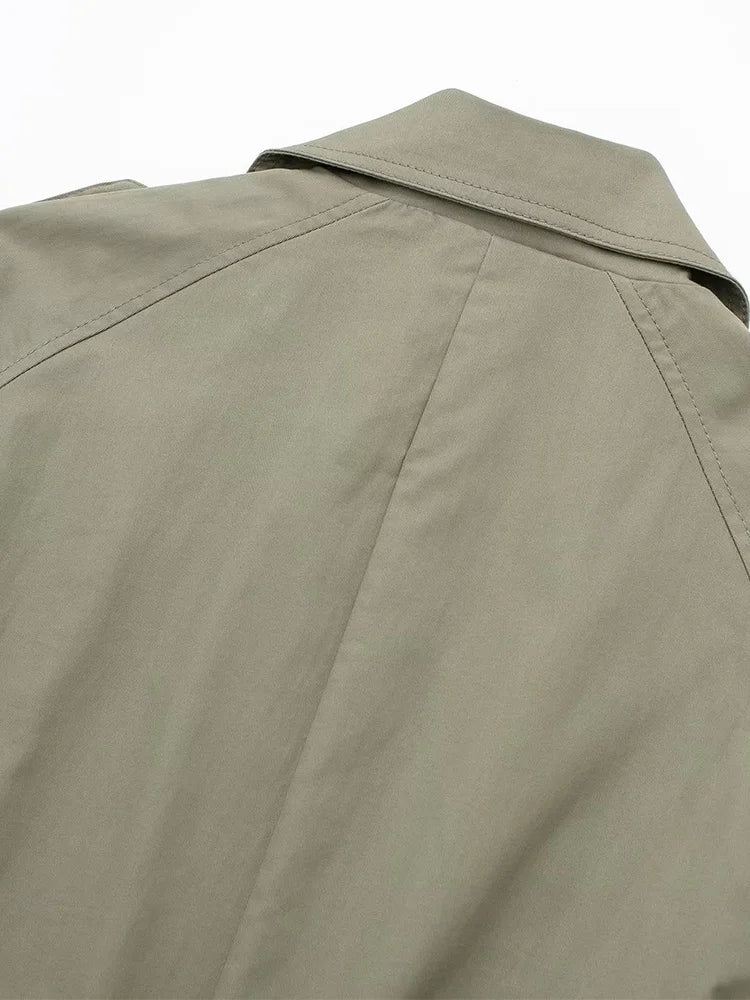 Willshela Women’s Double-Breasted Trench Coat | Elegant Long Belted Overcoat with Lapel Collar & Vintage Design