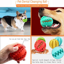 Interactive Rubber Dog Toy Ball – Chew & Treat Dispenser for Dental Cleaning and Play