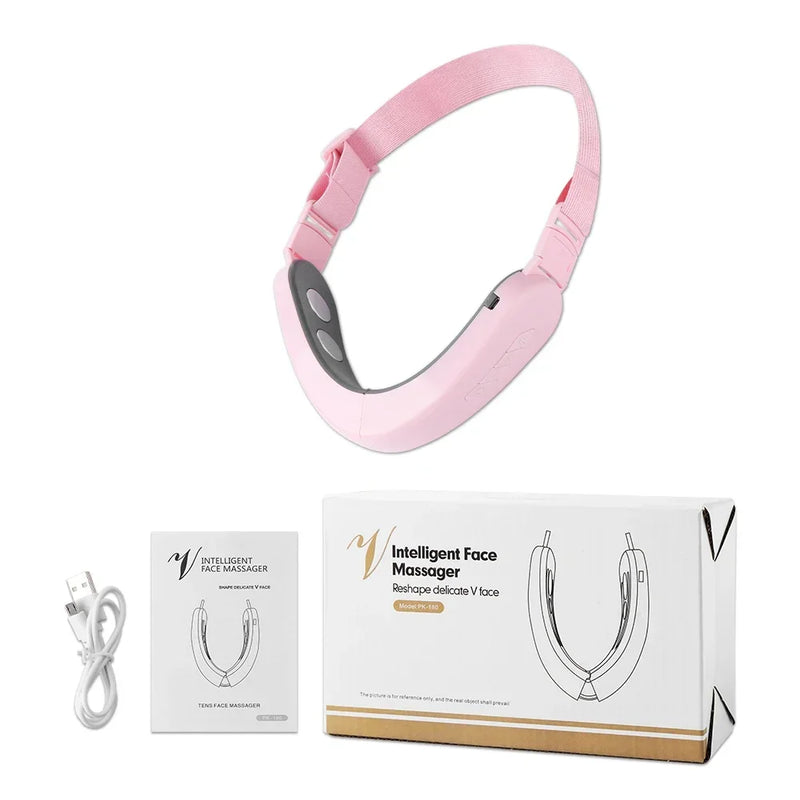 EMS Facial Lifting & V-Face Slimming Device – Double Chin Remover with LED & Microcurrent Tightening 💆‍♀️✨