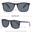 SUPKLEY Polarized Sports Sunglasses for Men | UV400 Protection Square Frame | Lightweight & Stylish Outdoor Eyewear