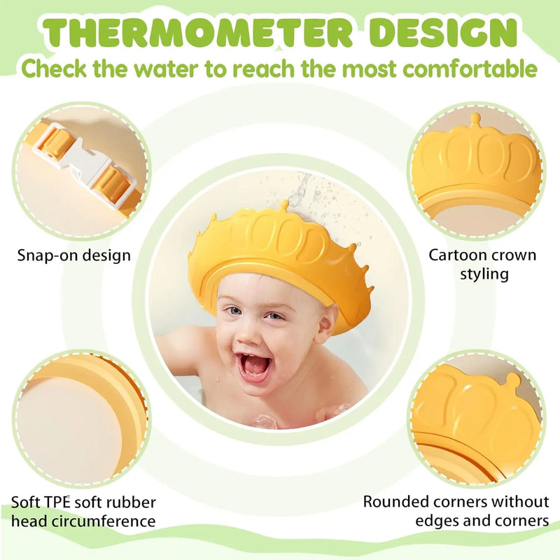 Eco-Friendly Foldable Baby Bathtub with Temperature Indicator | Infant Bath Tub with Soft Mat & Anti-Slip Design