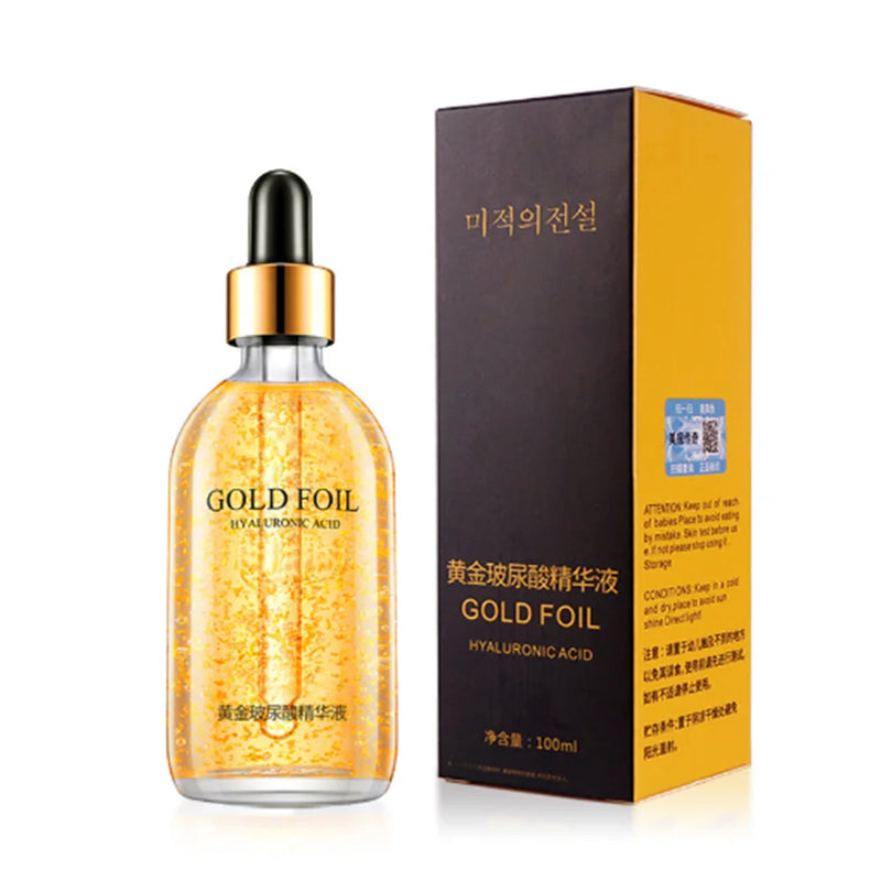 24K Gold Hyaluronic Acid Face Serum | Anti-Ageing Collagen Essence with Niacinamide | Brightening & Firming Skin Care (100 ml)