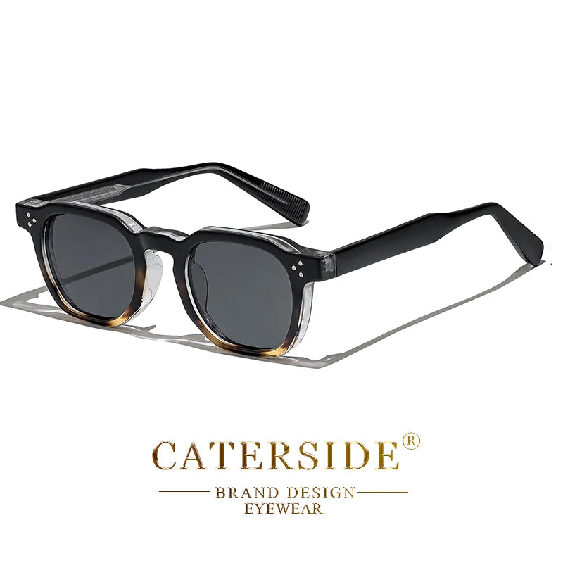 CATERSIDE Punk Style Men’s Sunglasses | Small Square Frame UV400 Shades | Trendy Outdoor Fashion Eyewear