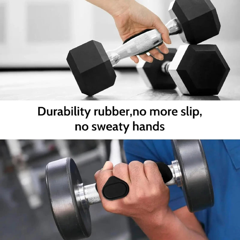 Fingerless Gym Grips | Non-Slip Weight-Lifting Pads for Hand Protection & Grip Strength | Ergonomic Workout Gloves for Men