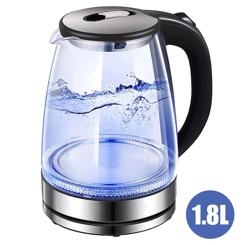 1.8L Electric Glass Kettle – Fast Boiling, Safe, and Stylish for Every Kitchen!