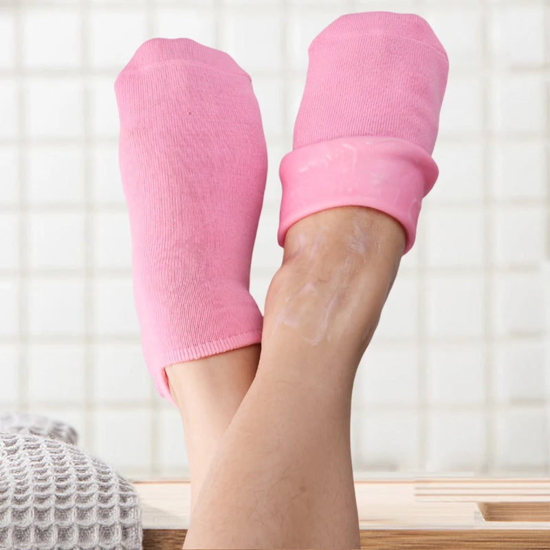 Reusable Silicone Moisturizing Mask Socks & Gloves – Exfoliating, Anti-Crack, and Hydrating Foot and Hand Care Tool
