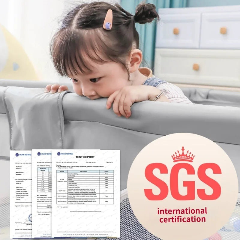 Baby Safety Playpen – Foldable Protective Fence & Ball Pool Playground for Newborns and Kids