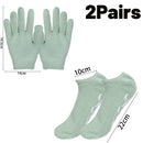 Reusable Silicone Moisturizing Mask Socks & Gloves – Exfoliating, Anti-Crack, and Hydrating Foot and Hand Care Tool