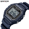 SANDA 2156 Men’s Military Sport Watch | Water-Resistant Digital Wristwatch with LED Display & Stopwatch