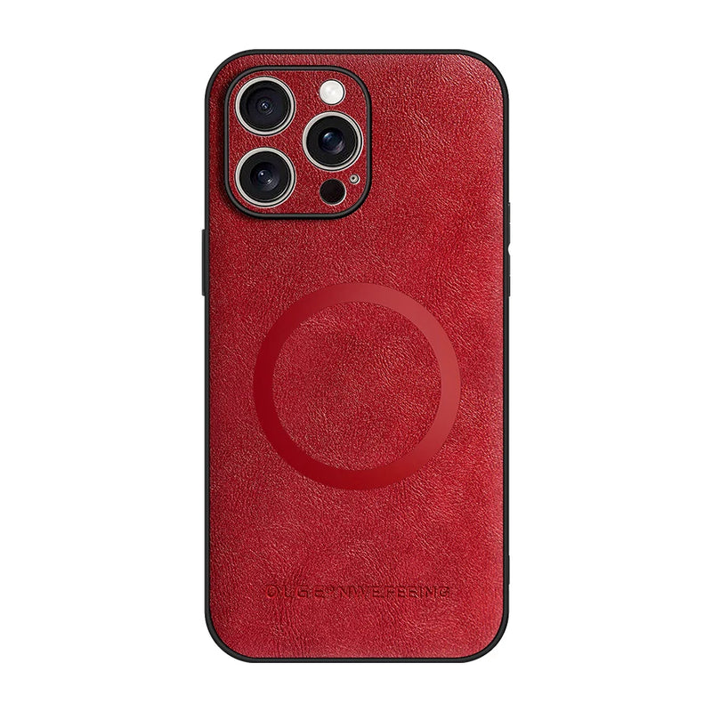 Luxury MagSafe Leather Case – Shockproof Magnetic PU Cover for iPhone 17 Pro Max / 16 / 15 / 14 / 13 / 12 / Plus Models 💼