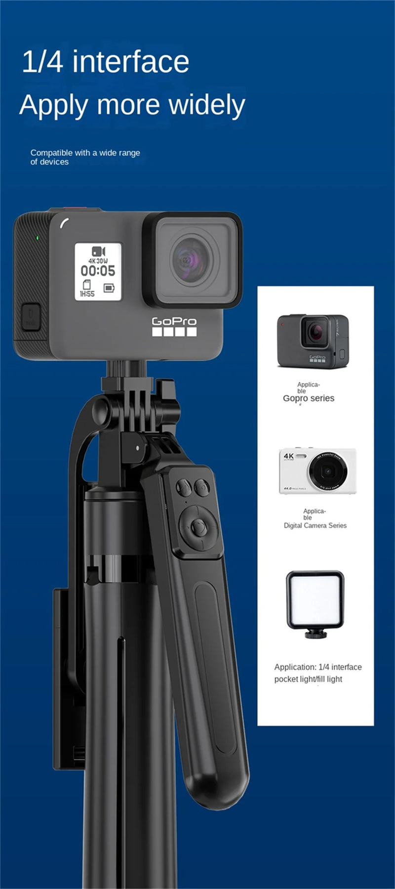 COOL DIER Tripod & Selfie Stick – 180cm Adjustable Stand with Bluetooth Remote for Smartphones & Cameras