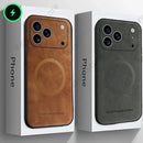 Luxury MagSafe Leather Case – Shockproof Magnetic PU Cover for iPhone 17 Pro Max / 16 / 15 / 14 / 13 / 12 / Plus Models 💼