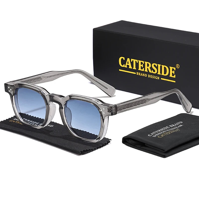 CATERSIDE Punk Style Men’s Sunglasses | Small Square Frame UV400 Shades | Trendy Outdoor Fashion Eyewear