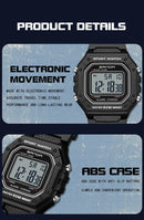 SANDA 2156 Men’s Military Sport Watch | Water-Resistant Digital Wristwatch with LED Display & Stopwatch
