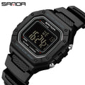 SANDA 2156 Men’s Military Sport Watch | Water-Resistant Digital Wristwatch with LED Display & Stopwatch