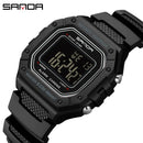 SANDA 2156 Men’s Military Sport Watch | Water-Resistant Digital Wristwatch with LED Display & Stopwatch