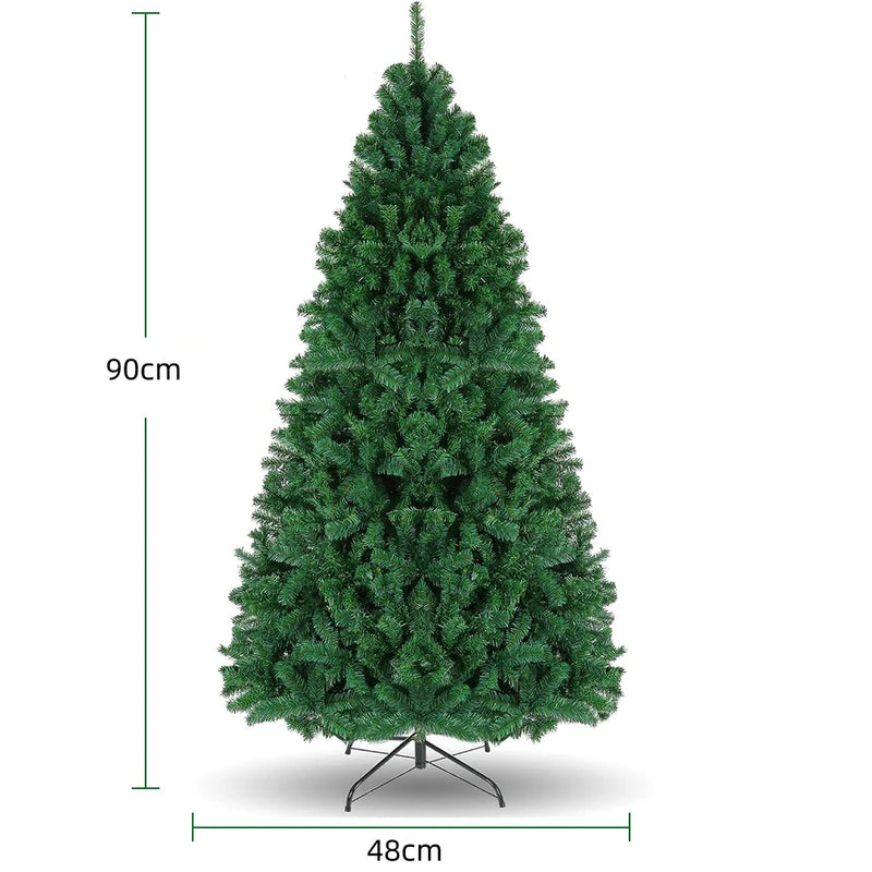 Artificial Christmas Tree with Metal Stand | PVC Foldable Xmas Tree | 90–240cm Home & Party Decoration