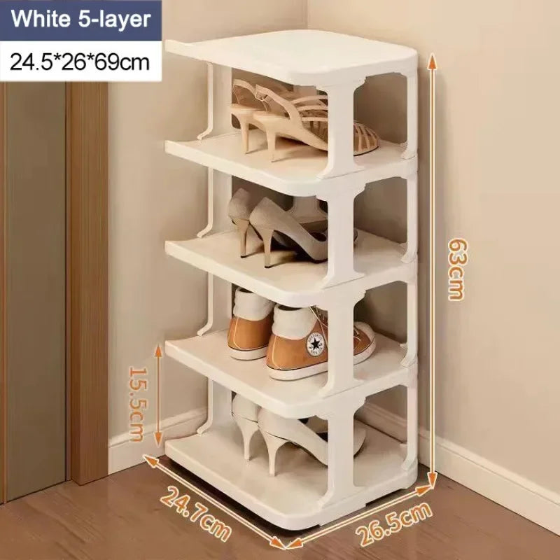 Multi-Layer Shoe Rack – Space-Saving Plastic Shoe Organizer with Large Capacity for Entrance, Closet & Home Storage 🏠