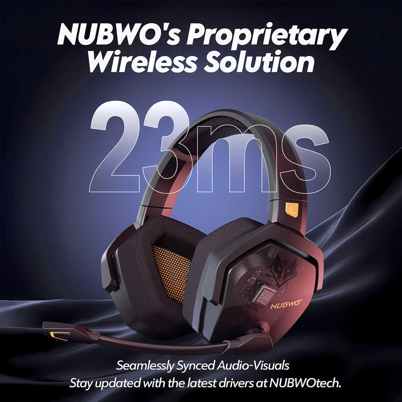 NUBWO G06 Dual Wireless Gaming Headphones | 2.4GHz + Bluetooth 5.3 | Noise-Cancelling Headset with Mic for PS5, PC & Mobile