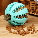 Interactive Rubber Dog Toy Ball – Chew & Treat Dispenser for Dental Cleaning and Play