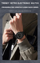 SANDA 2156 Men’s Military Sport Watch | Water-Resistant Digital Wristwatch with LED Display & Stopwatch