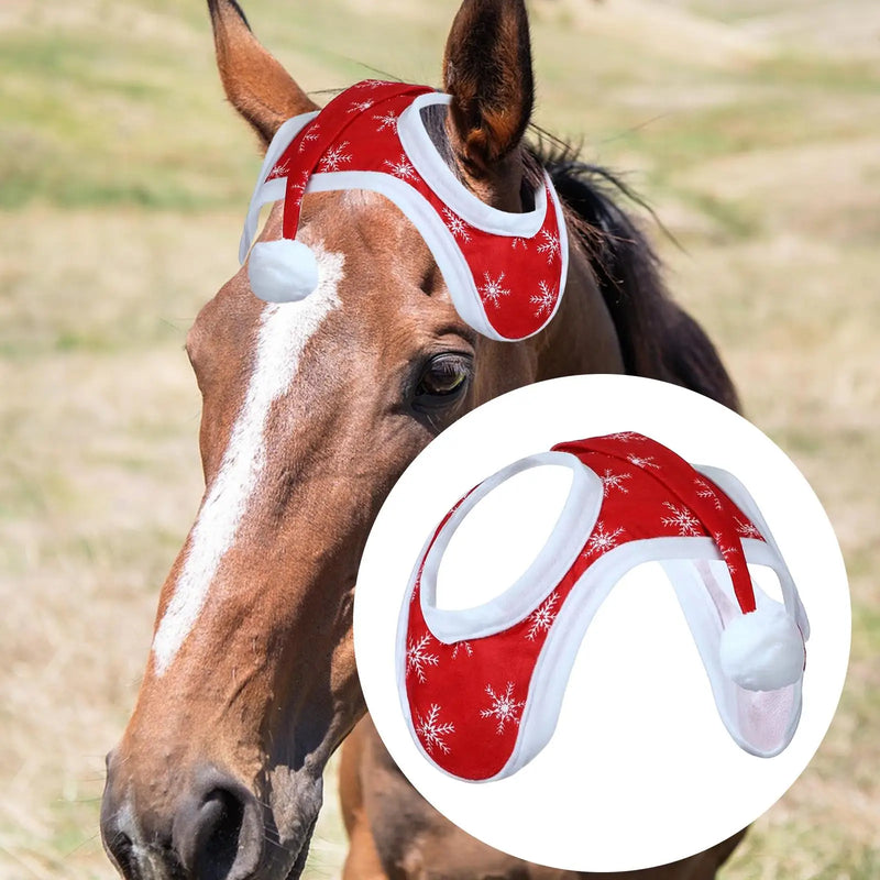 Christmas Horse Hat – Festive Santa Cap for Equestrian Holiday Fun