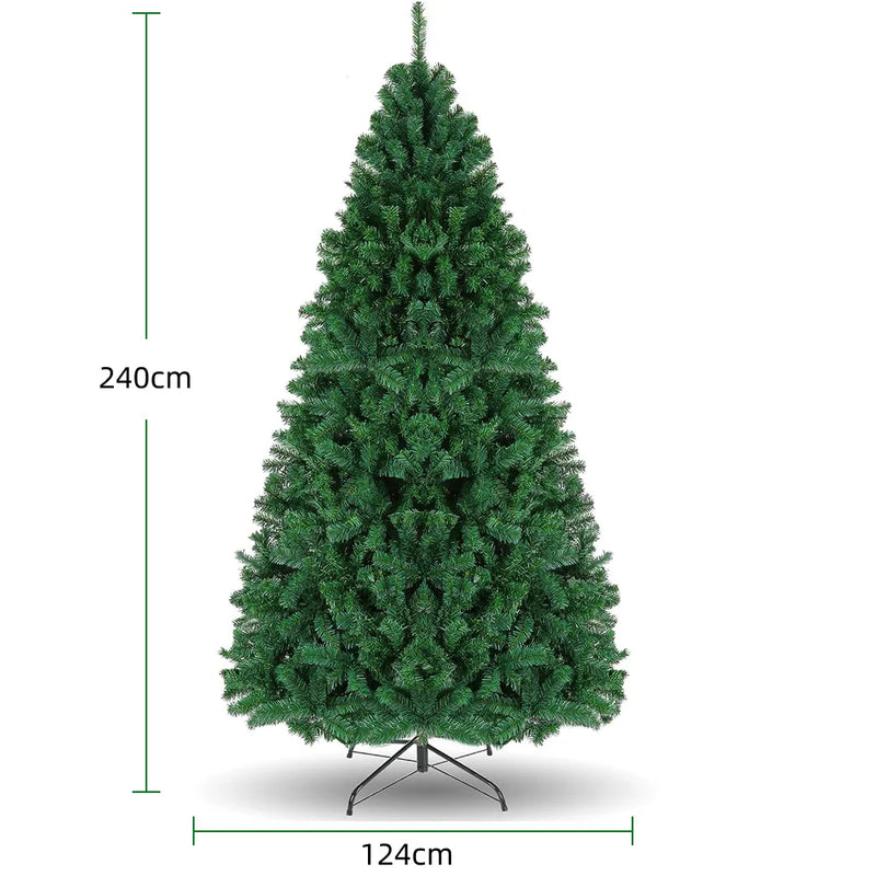 Artificial Christmas Tree with Metal Stand | PVC Foldable Xmas Tree | 90–240cm Home & Party Decoration