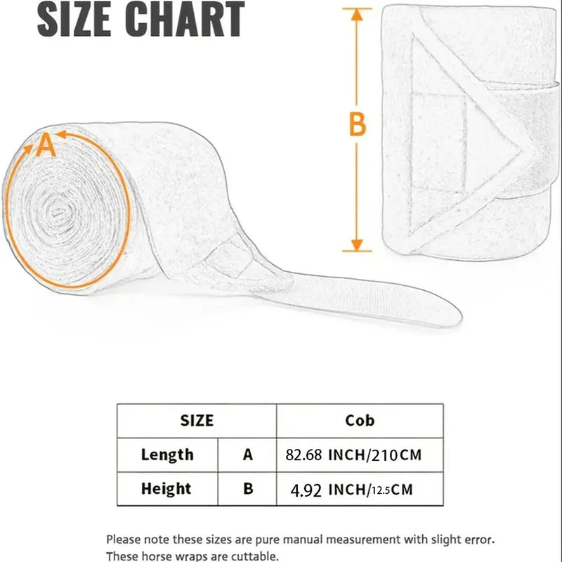 Premium Fleece Horse Leg Wraps 2.5 m – Double-Sided Breathing Support for Equestrian Use