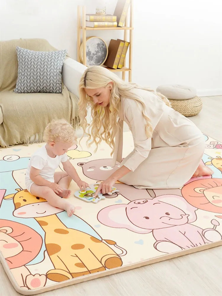 Non-Toxic Baby Crawling Play Mat – Foldable EPE Foam Activity Rug for Infants and Kids (5 Sizes Available)