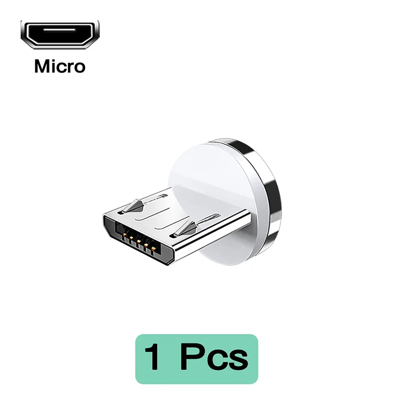 MVQF 3-in-1 540° Magnetic Fast-Charging Cable | 120 W 6A USB to Type-C, Micro-USB & Lightning | Liquid Silicone Data Cable