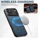 Magnetic Leather Wallet Phone Case with Card Holder & Stand – Wireless Charging Compatible for iPhone