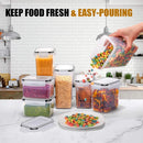 7-Piece Airtight Food Storage Container Set | BPA-Free Plastic Kitchen Organiser with Labels & Pen