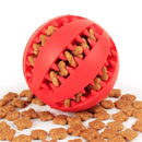 Interactive Rubber Dog Toy Ball – Chew & Treat Dispenser for Dental Cleaning and Play