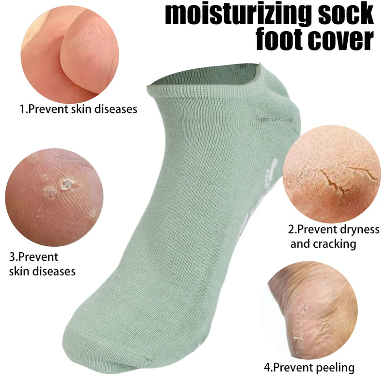 Reusable Silicone Moisturizing Mask Socks & Gloves – Exfoliating, Anti-Crack, and Hydrating Foot and Hand Care Tool