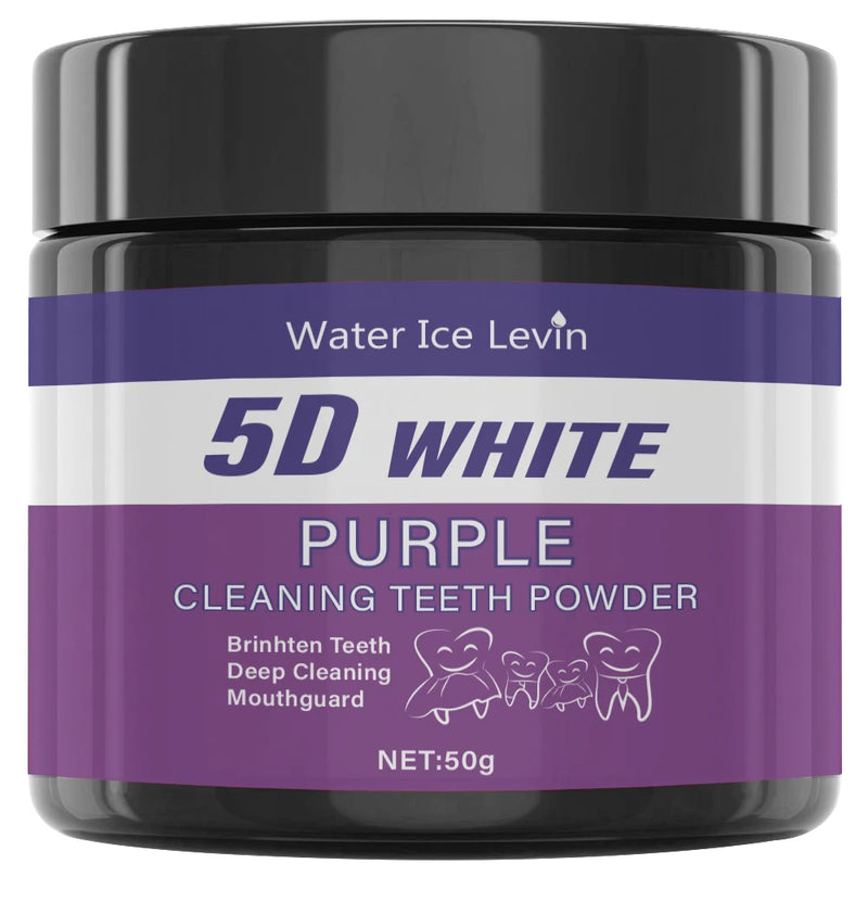 Purple Teeth Cleaning Powder – Deep Cleaning & Whitening Formula | Sulfate-Free, Safe for Daily Use and Travel (50g)