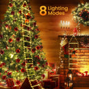 LED Santa Claus Climbing Ladder Light | 1.5M/3M Christmas Decoration with 8 Flash Modes | USB Plug Holiday Home Décor