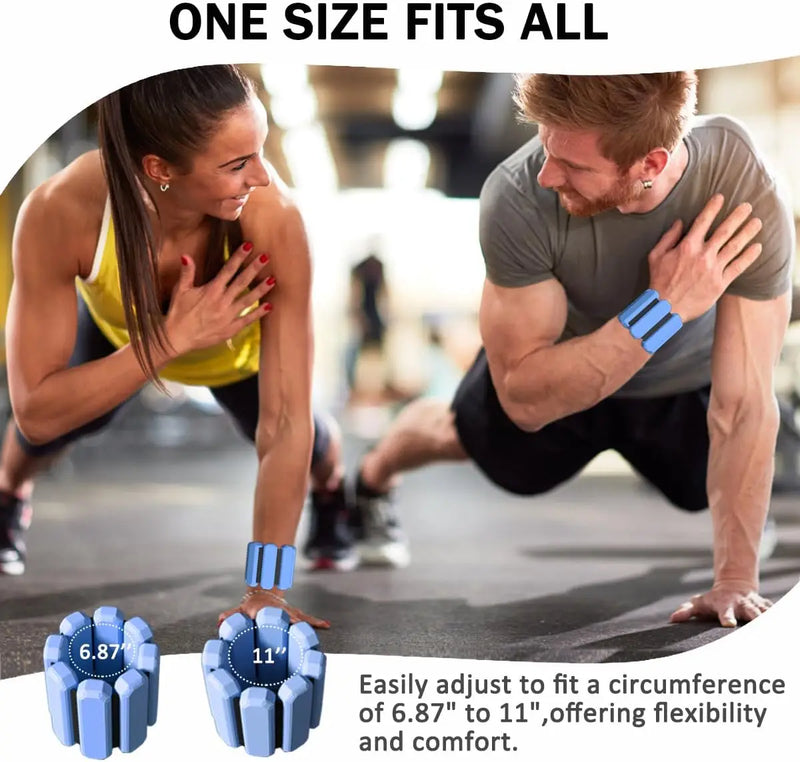 Adjustable Wrist & Ankle Weights Set | Wearable Silicone Weight Bracelets for Fitness, Yoga & Cardio Workouts