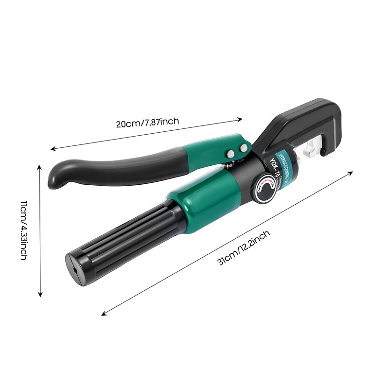 Hydraulic Cable Crimping Tool 60KN – Manual Crimper with 8 Dies for 4–70mm² Terminals