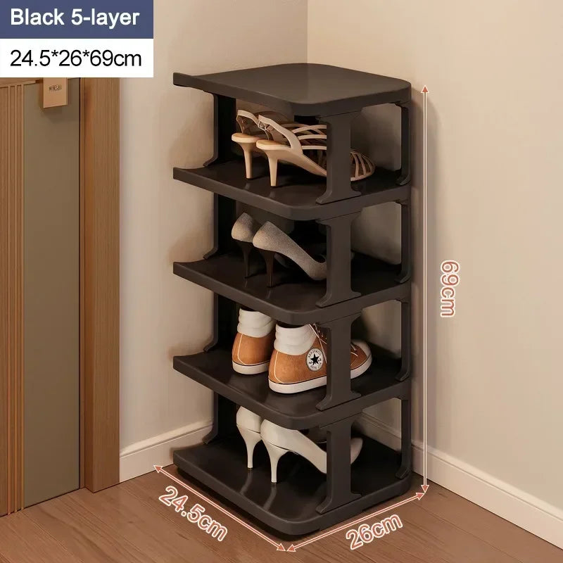 Multi-Layer Shoe Rack – Space-Saving Plastic Shoe Organizer with Large Capacity for Entrance, Closet & Home Storage 🏠