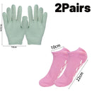 Reusable Silicone Moisturizing Mask Socks & Gloves – Exfoliating, Anti-Crack, and Hydrating Foot and Hand Care Tool