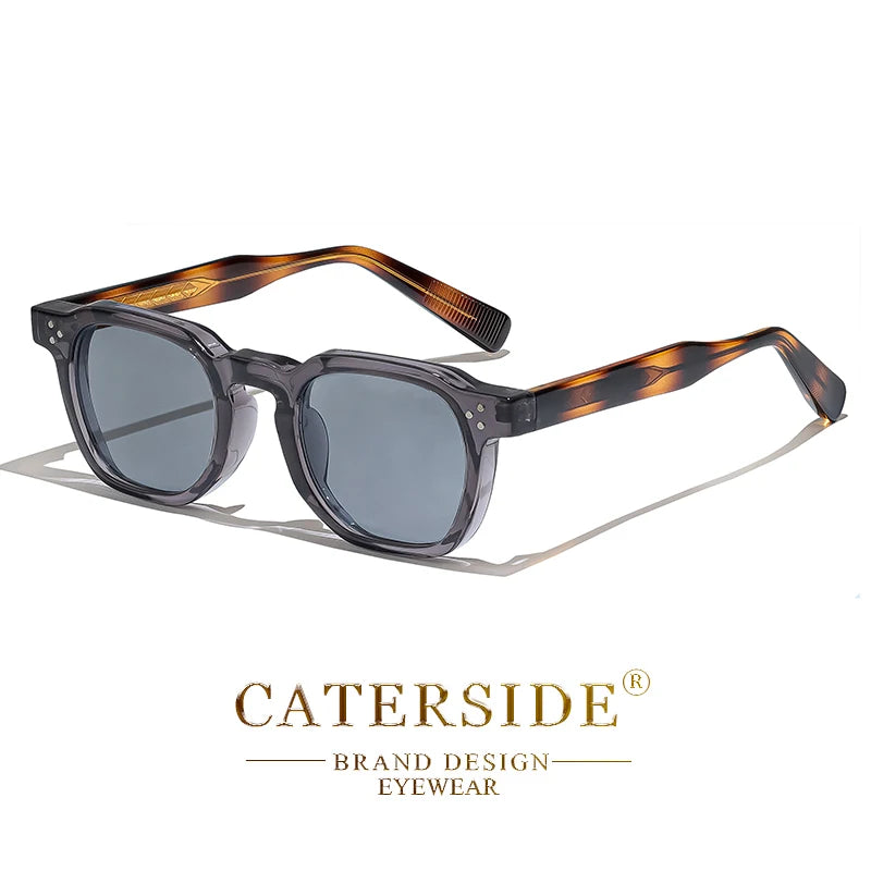 CATERSIDE Punk Style Men’s Sunglasses | Small Square Frame UV400 Shades | Trendy Outdoor Fashion Eyewear