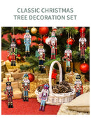 12-Piece Wooden Nutcracker Decoration Set | Classic Christmas Figurines for Home, Parties & Festive Gifts