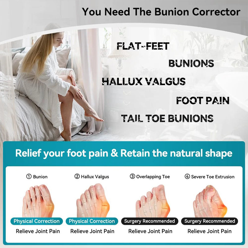 Adjustable Bunion Corrector & Toe Separator – Hallux Valgus Foot Alignment Support 👣