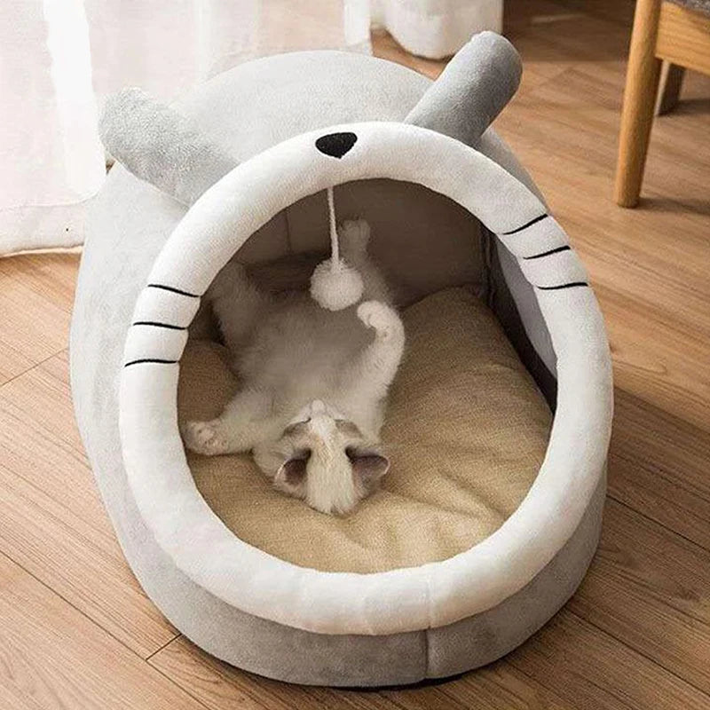 Cosy Deep Sleep Cat Bed – Foldable, Washable & Adorably Designed Hideaway Cave 🐾