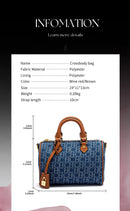 Women’s Cowboy Splicing Shoulder Bag – 2025 Pillow-Style Casual Party Handbag