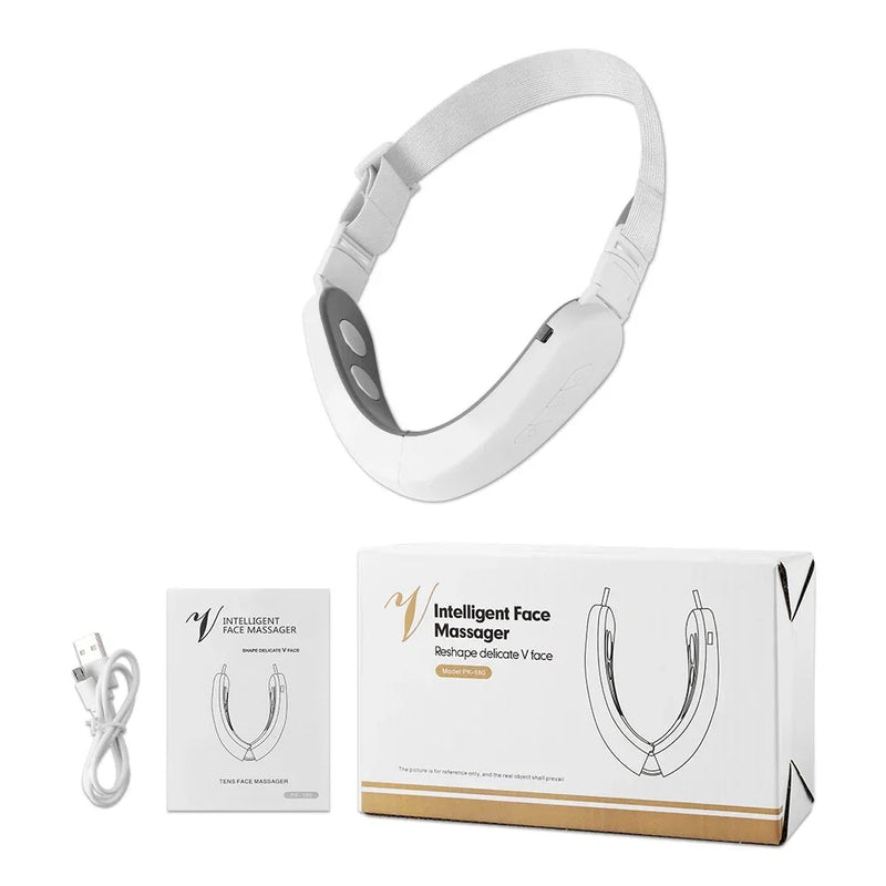 EMS Facial Lifting & V-Face Slimming Device – Double Chin Remover with LED & Microcurrent Tightening 💆‍♀️✨