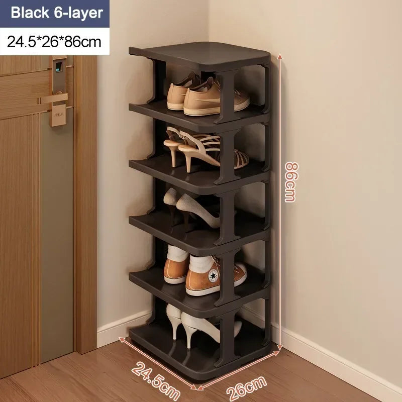 Multi-Layer Shoe Rack – Space-Saving Plastic Shoe Organizer with Large Capacity for Entrance, Closet & Home Storage 🏠